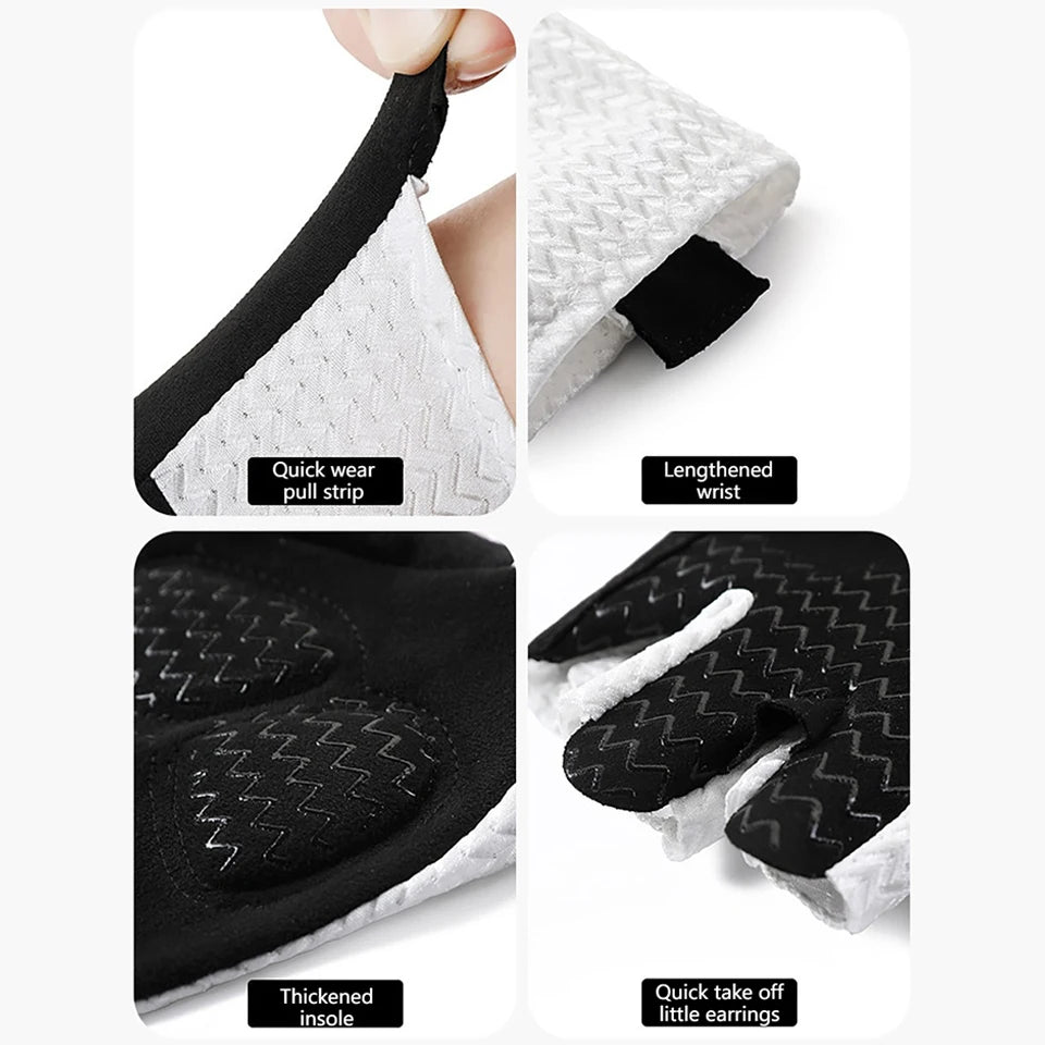 Summer Breathable Half Finger Cycling Gloves Ultralight Road Bike Gloves Anti-Slip Silicone Pad Cooling Sport Gear