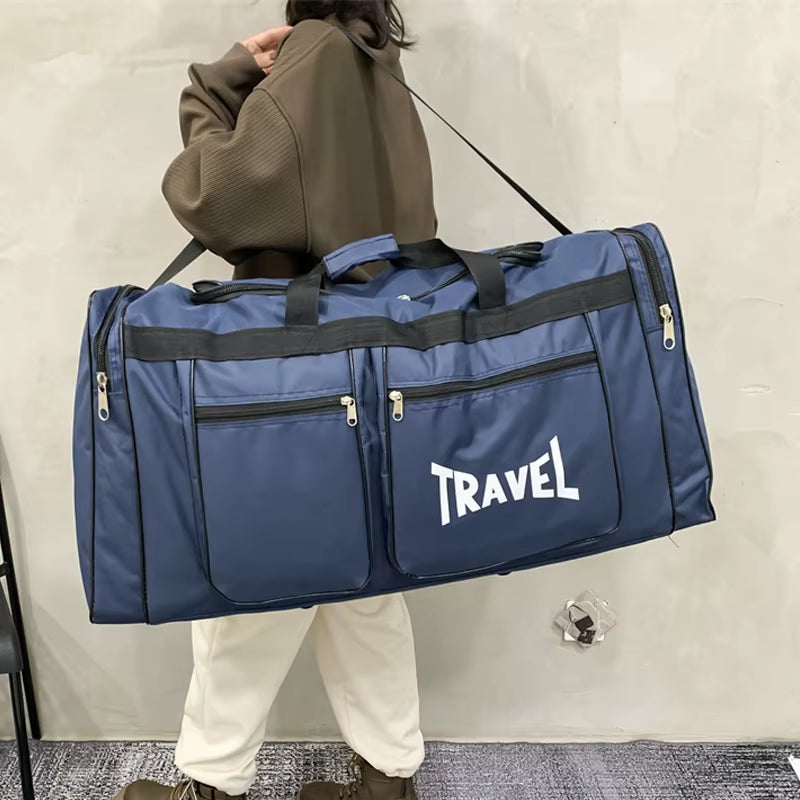 Travel Bag Foldable Large Capacity Waterproof Business Sports Handbag Wear-Resistant Portable Multifunction Duffel Bags Y36A